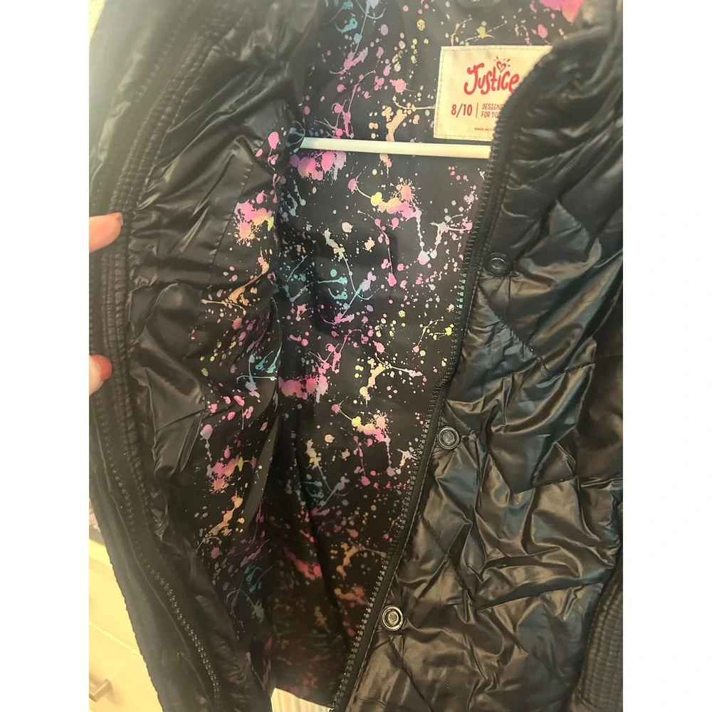 Justice quilted puffer